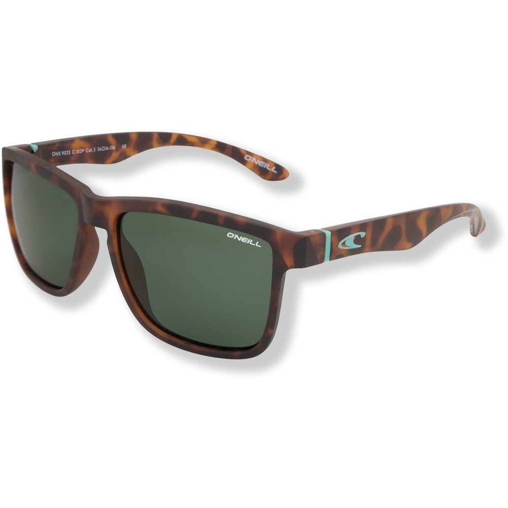 O'Neill 9033 Polarized Sunglasses - NIB Matte Tortoise / Green - #47974-SUN1